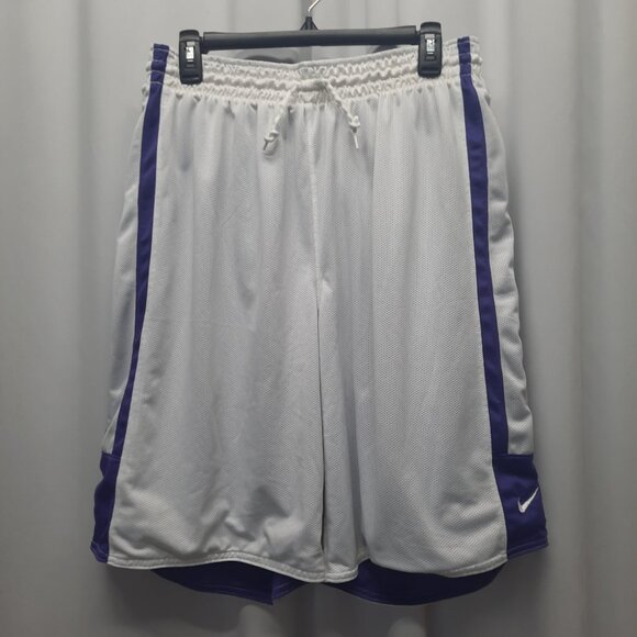 Nike Dri-FIT Reversible Basketball Shorts Men's XL Purple White Mesh Training - Picture 5 of 11